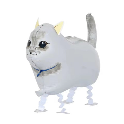 4Pcs Walking Cat Balloons Animal Pet Cat Balloons Cat Balloons for Kids Birthday Party Pet Cat Theme Birthday Party Decorations