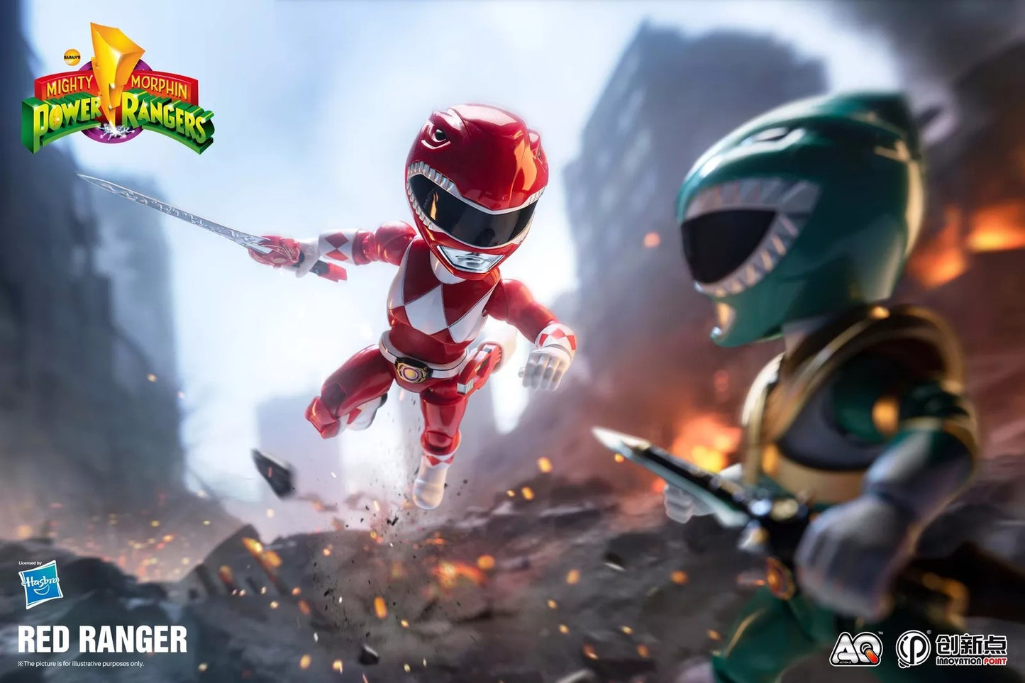 Power Rangers Action Q Lord Drakkon Action Q Mighty Morphin Red Ranger Boneco Articulado Brinquedo