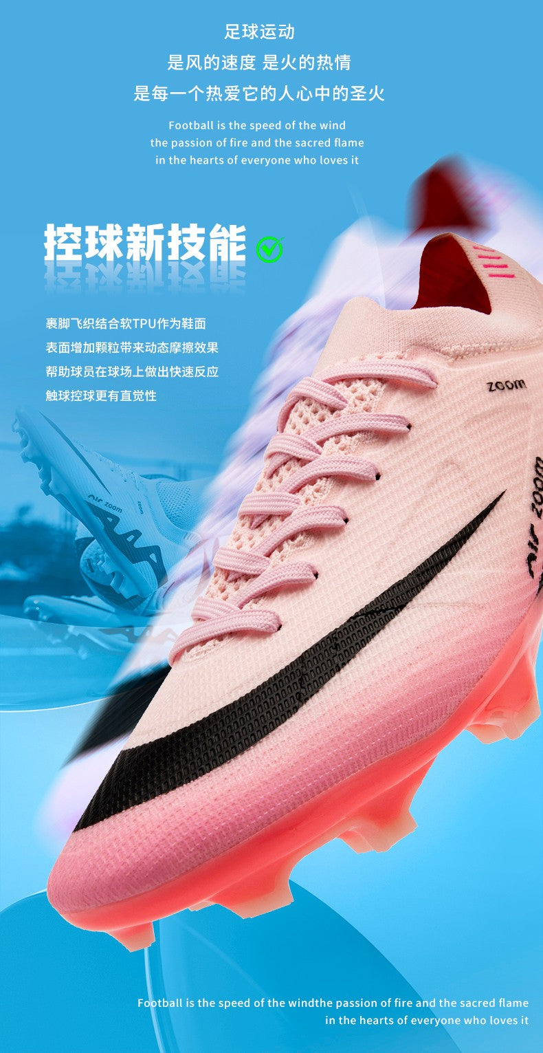 Men Football Shoes Cleats Outdoor Grass Society Training Match Football Field Boots Resistant Studded Soccer Shoes Sport Wear