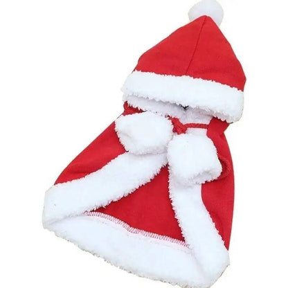 Fantasia de Natal para Gato Papai Noel Cosplay Engraçado Transforma Gato Cachorro de Estimação Capa de Natal Roupa de Inverno para Vestir Cachecol Vermelho Manto Adereços Decoração