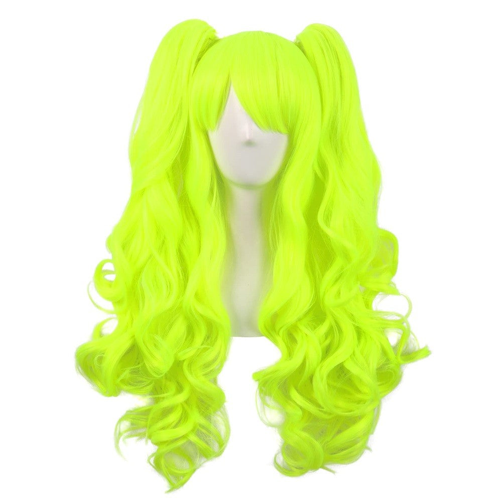 HAIRJOY Synthetic Hair  Wavy Pink Ponytail Wig for Jean Cosplay Game Princess  Anime Wigs with Hair Pigtails Bangs Halloween Wig