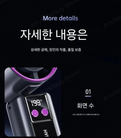 Foldable Ice Cold Fan Semiconductor Refrigeration Handheld Fan Portable Summer Air Cooler High Power Small Air Conditioning Fans