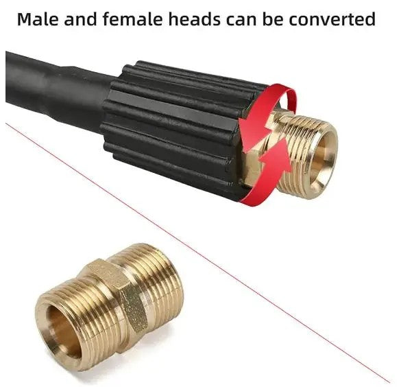 Mangueira Extensora de Água para Lavadora de Alta Pressão, de Comprimento Personalizável, M22-PIN14mm 15mm para Pistola de Lavagem de Carros de Alta Pressão