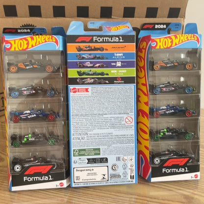 Hot Wheels X Formula 1 1/64 Collectible Car Toys 5 Packs Haas F1 Team Kick Sauber F1 Team Moneygram Theme Vehicle Gifts For Fans