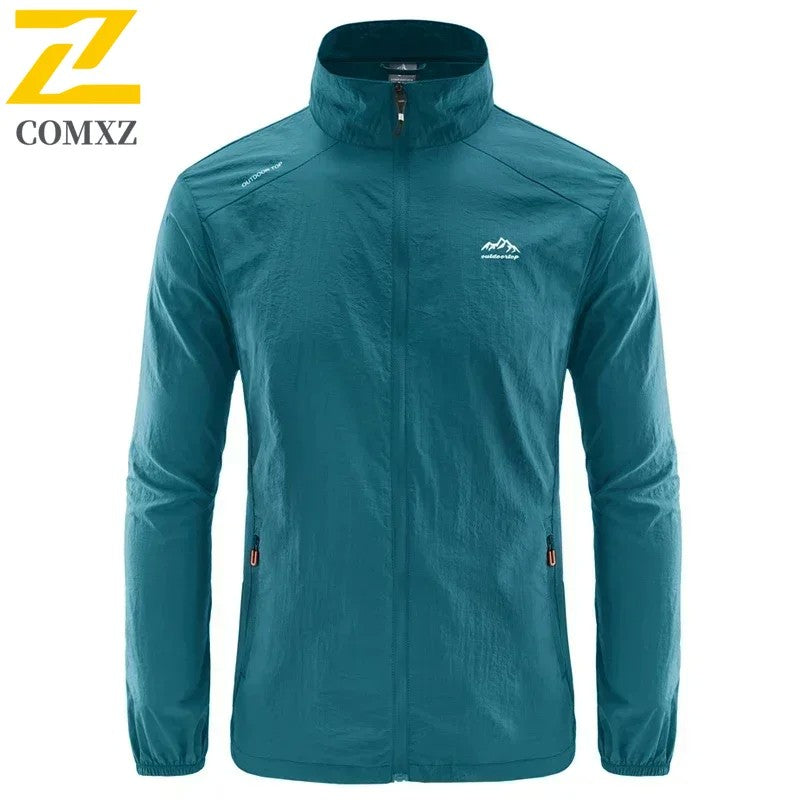 Men's Summer Skin Quick Dry Hiking Jacket Waterproof Sun UV Protection Coats Men Outdoor Sports Fishing Camping Running Jacket