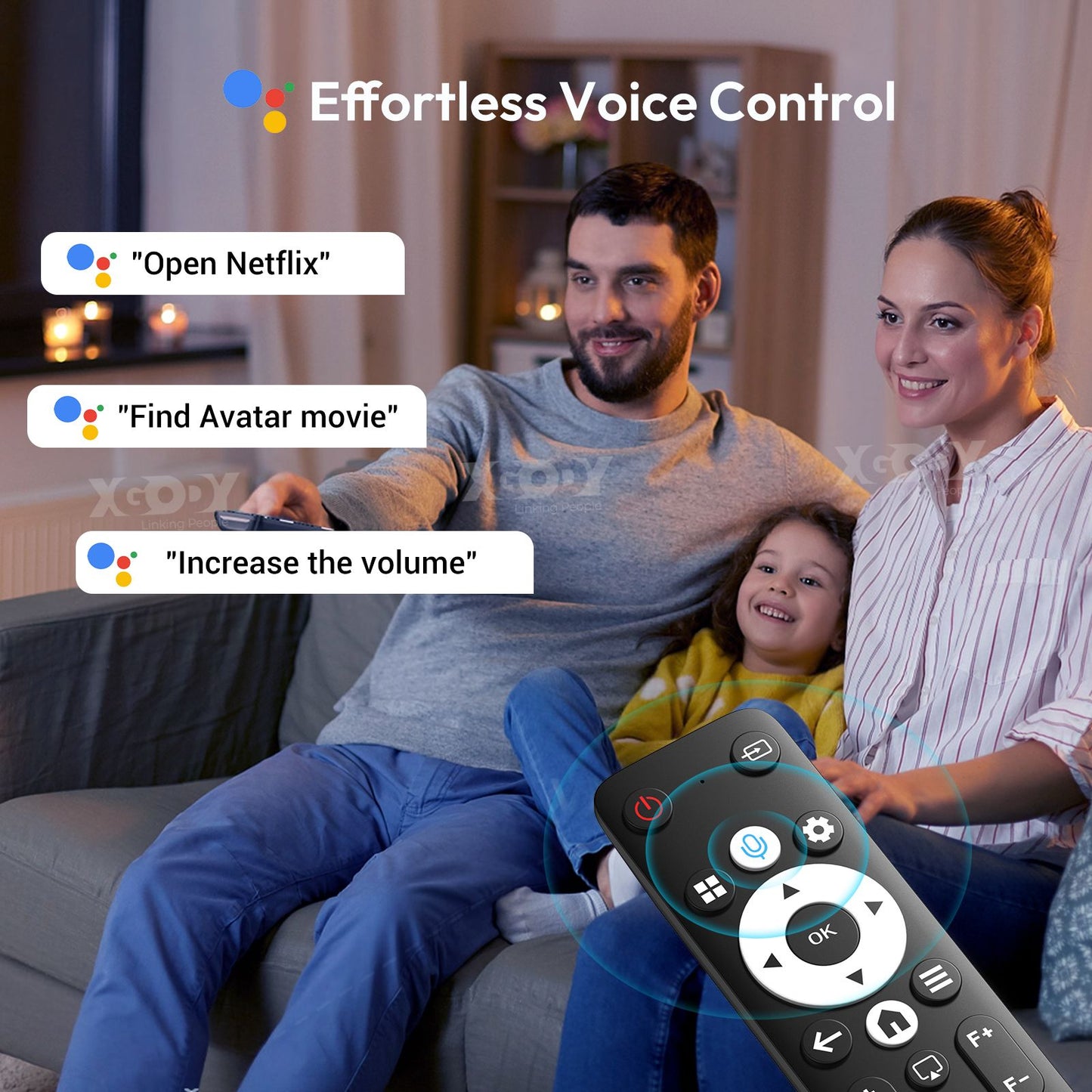 Projetor XGODY A6/N6 Netflix Oficial Controle de Voz 500-600 ANSI Android 4K Beamer Nativo 1080P FHD WiFi Home Theater