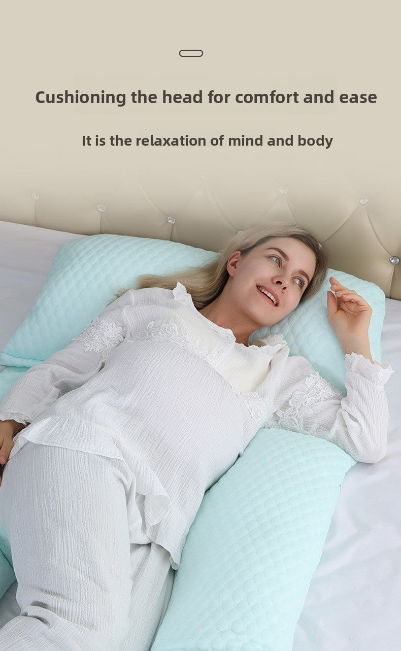 Pregnant women's pillows side sleeping pillows abdominal support U-shaped throw pillows for pregnant women to sleep are enlarged