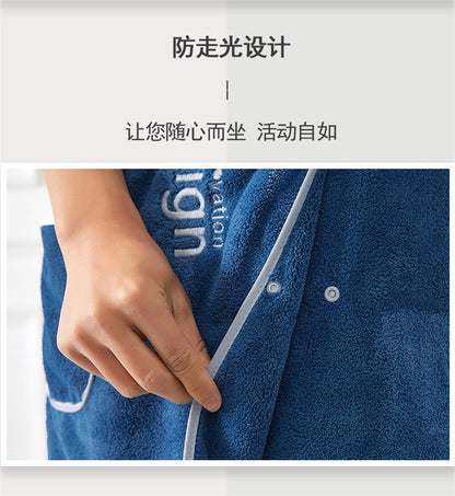 Towel Men's Quick Dry Bath Towel Wrap with Secure Buckle Pocket for Gym Spa Sauna for Shower Grooming Towel for Men Men Bath