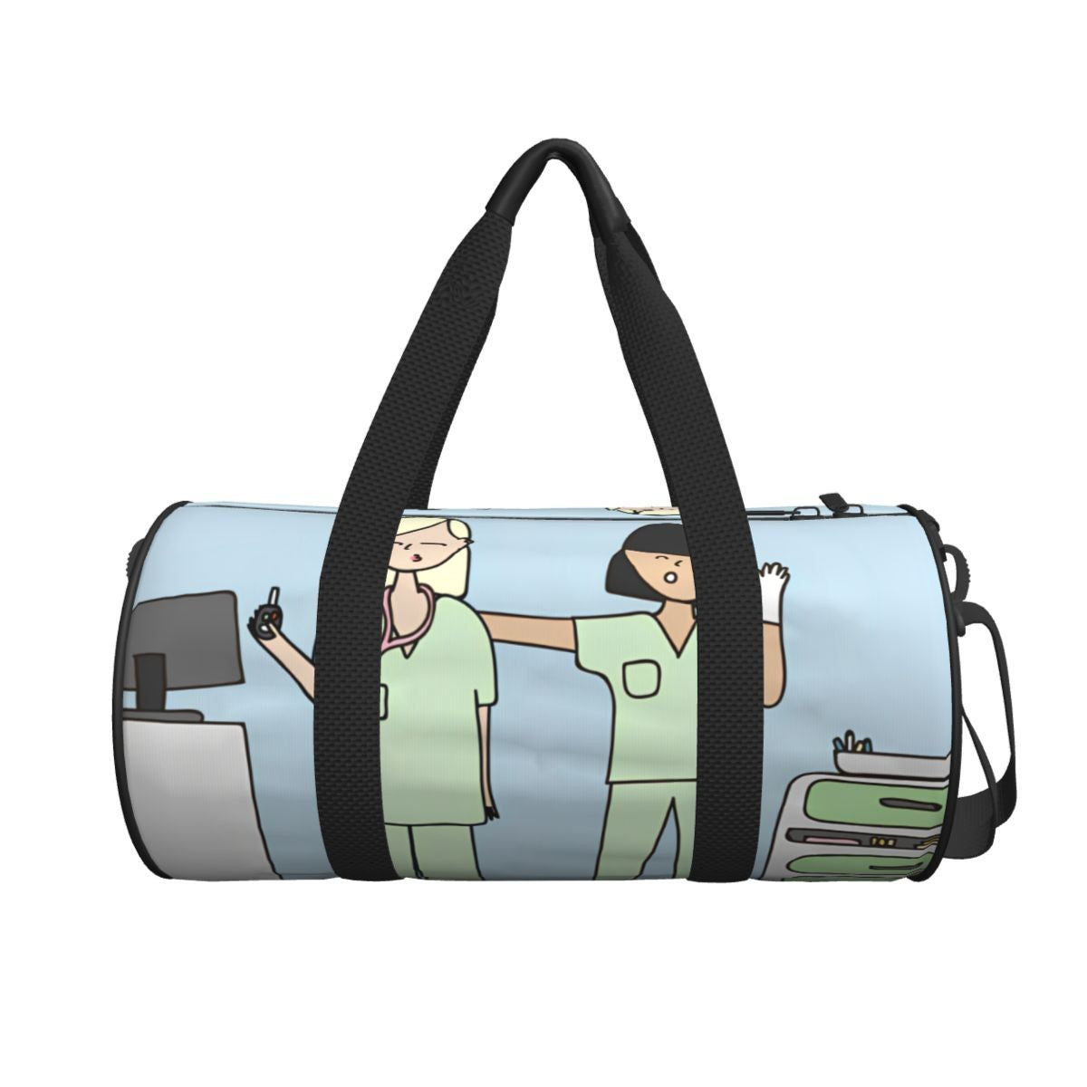 Couple Travel Bag Enfermera En Apuros Doctor Nurse Gym Bag Large Oxford Custom Handbag Colorful Casual Sports Bag