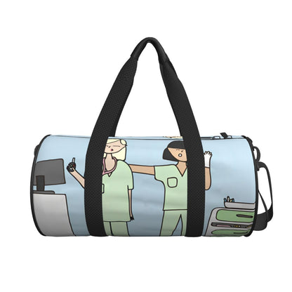 Couple Travel Bag Enfermera En Apuros Doctor Nurse Gym Bag Large Oxford Custom Handbag Colorful Casual Sports Bag