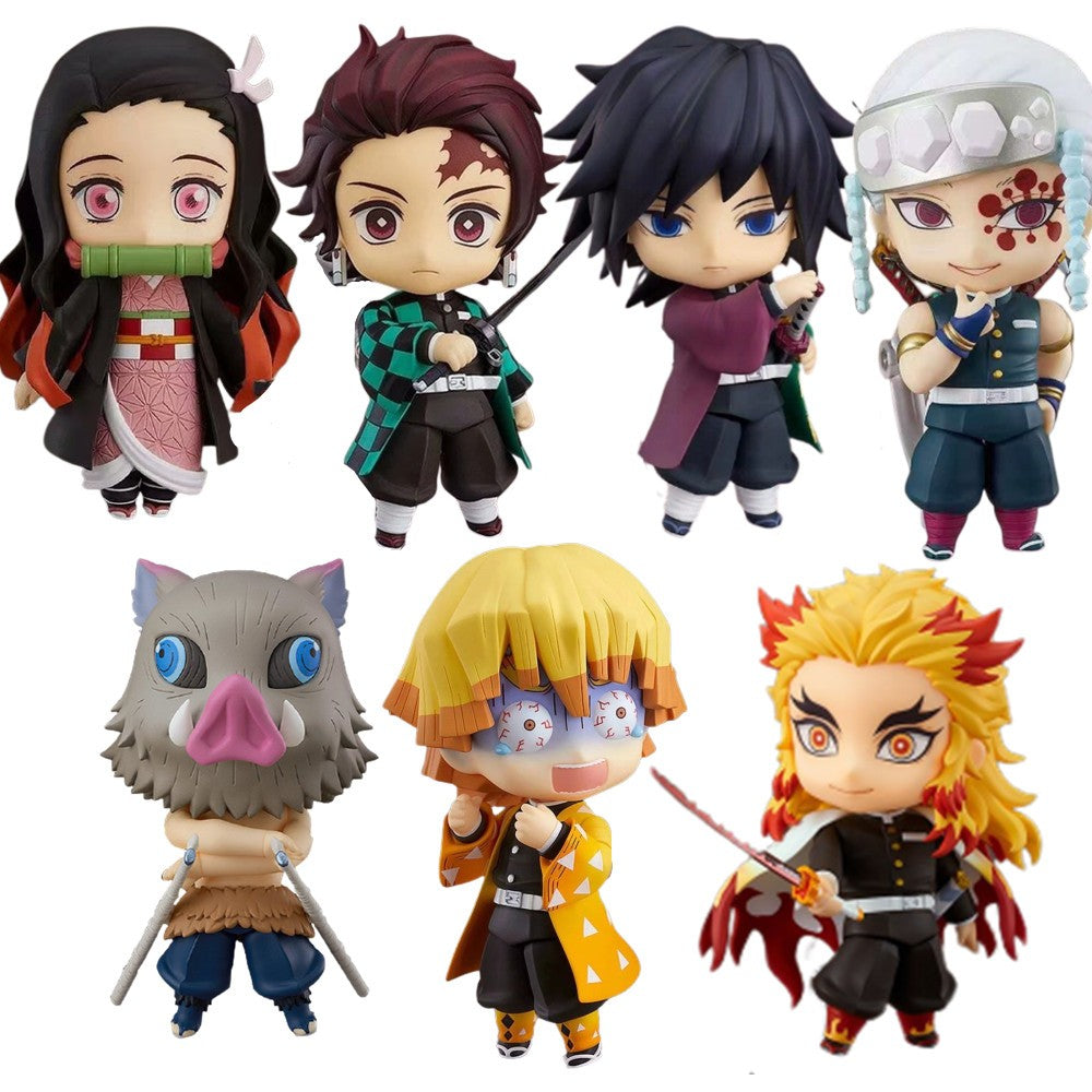 Bonecos de Anime Demon Slayer Inosuke #1361 Tanjirou #1193 Nezuko #1194 Zenitsu #1334 Brinquedos de PVC Figura de Ação Giyuu Kimetsu no Yaiba