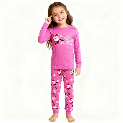 Boys Girls Christmas Long Sleeve Pajama Sets Kids Santa Claus Pjs Baby Pijamas Children Soft Sleepwear For "Merry Christmas";;VERDADEIRO;;"CR1707,10T