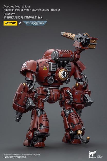 JOYTOY Warhammer 40k 1/18 Action Figures Mecha Adeptus Mechanicus Robô Kastelan com Explosor Pesado de Fósforo