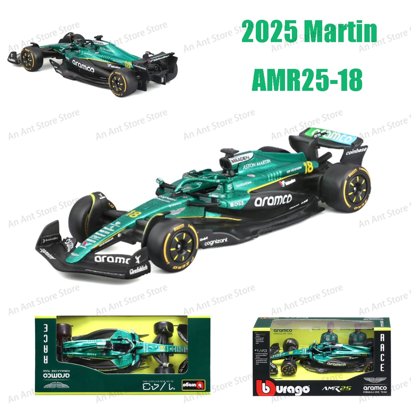 Bburago 1:43 2024 F1 Mclaren Mcl38 Grande Prêmio de Mônaco F1 Miniatura de Liga Fundida #4 #81 Lando Norris ? Presente de Brinquedo de Carro de F1