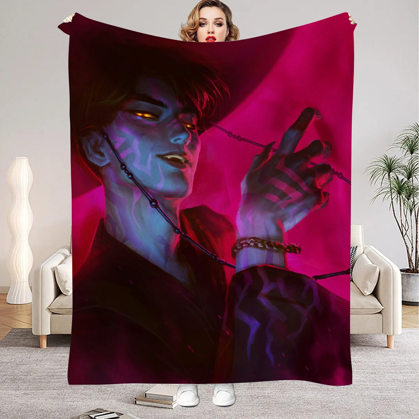 Huntrix Blankets K pop Demon Hunters Zoey Rumi Mira Soft Warm Throw Blanket Kids Living Room Couch Sofa Bed Fluffy Bedspread