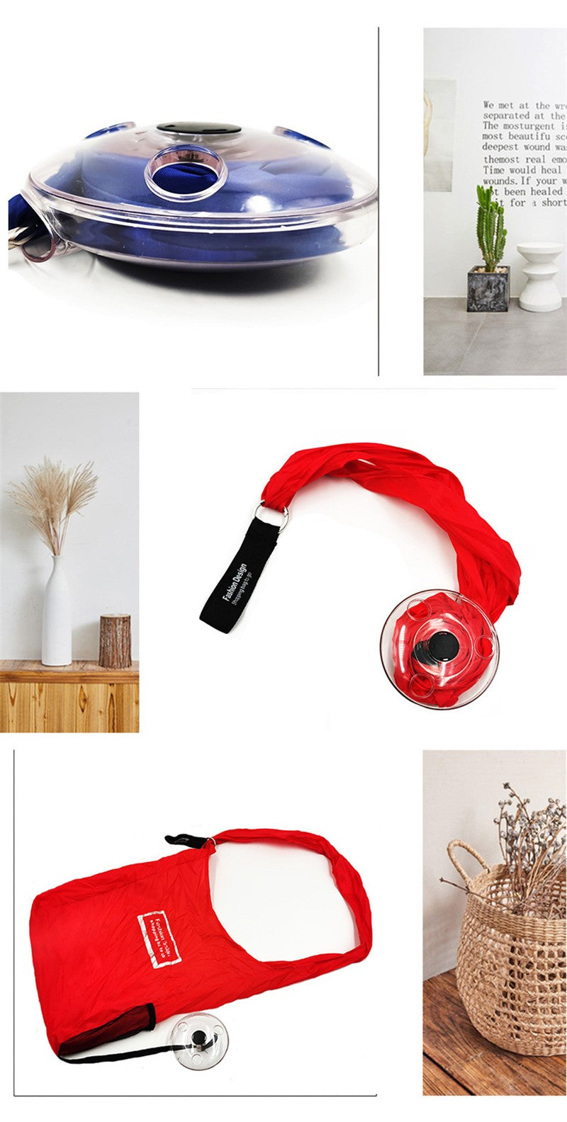 Multifunctional Shopping Storage Bag, Eco, Reusable, Super Small, Portable, Folding, Telescopic Disc, Supermarket