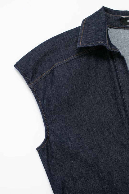 TRAFSHE Sleeveless Denim Long Dress Women Bodycon Tank Midi Dress Woman Summer R