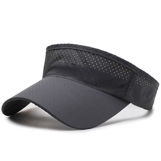 Chapéus de sol de verão respiráveis, masculinos e femininos, com viseira ajustável, proteção UV, parte superior vazia, sólida, para esportes, tênis, corrida, boné de proteção solar