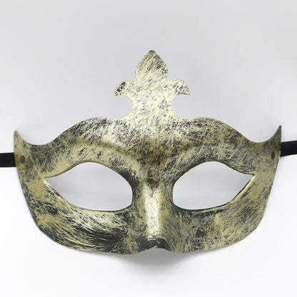 1pc Amazing Mask Antique Gold and Silver Jazz Flat Head Mask Ball Party Gathering Men and Women Cosplay Half Mask Decoration