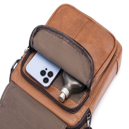 cowhide Large-capacity cowhide men's bag genuine leather single-shoulder bag high quality men's vertical crossbody bag as gift