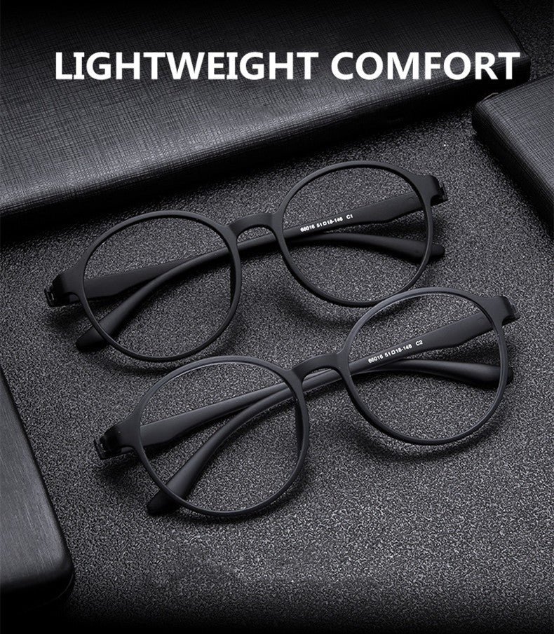 Óculos Ultraleves TR90 para Computador, Anti-Luz Azul, Proteção Ocular para Mulheres e Homens, Design Retrô Sem Parafusos, Óculos de Leitura Redondos