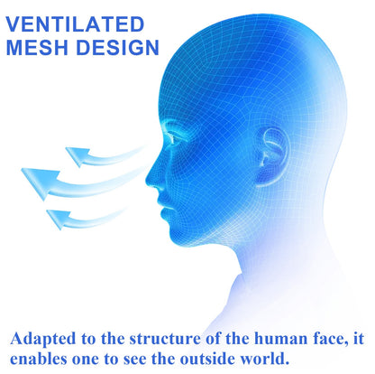 3D Printed Funny Full Face Mask Elastic Mesh Balaclava with Ice Silk Sunscreen Scarf Breathable Halloween Cosplay Party Costume Prop for Men Women