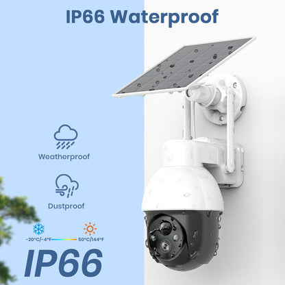 AOSU 3MP PTZ Solar Security Camera 5000mAh Battery Wireless 2.4Ghz WIFI Camera PIR AI Detection 2-Way Audio Outdoor CCTV Camera