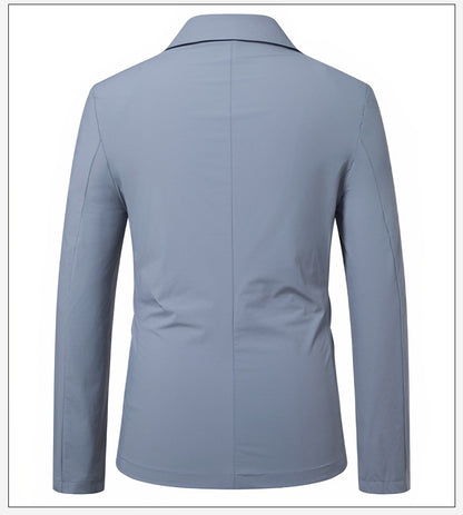 Sun Protection Clothing for Men, Casual Business Wear, Summer Light, Fashionable, Breathable, Sports and Outdoor Ice Silk Blazer