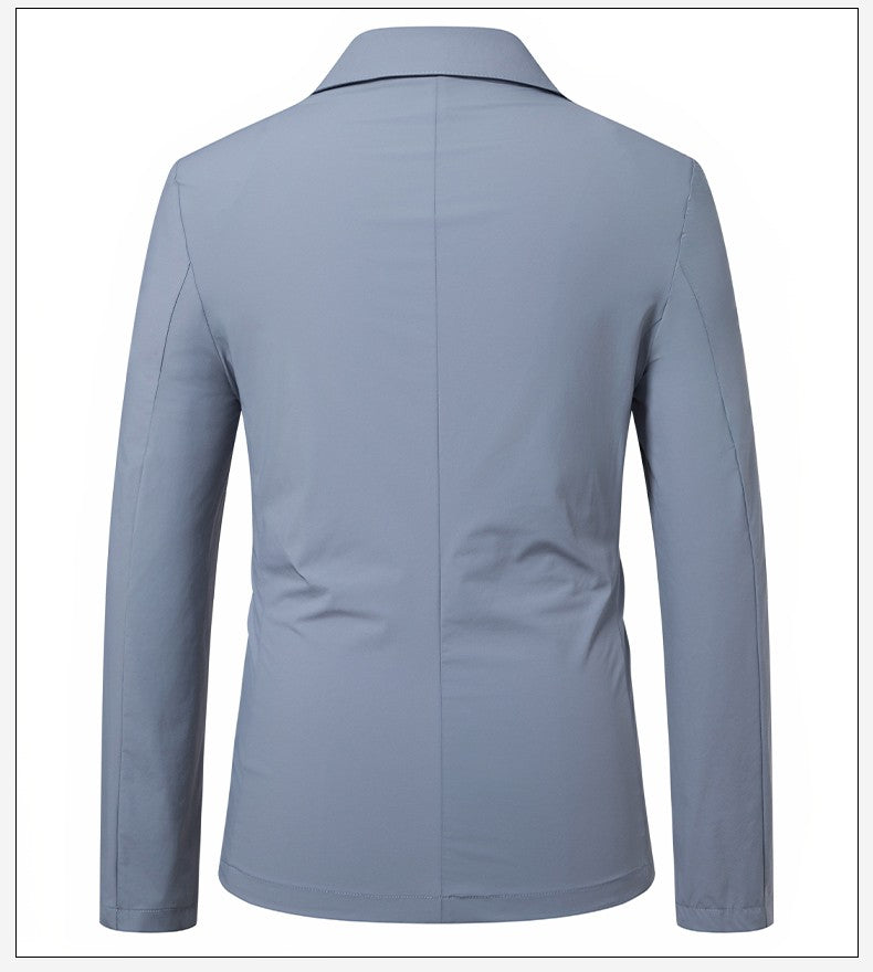 Sun Protection Clothing for Men, Casual Business Wear, Summer Light, Fashionable, Breathable, Sports and Outdoor Ice Silk Blazer