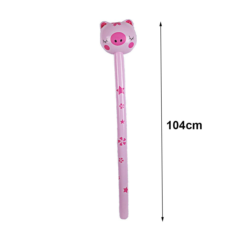 1/3/5pcs Inflatable Animal Theme Horsehead Stick Cowboy Giraffe Elephant Unicorn Cartoon Animal Baby Birthday Party Supplies