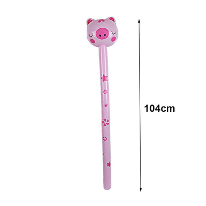 1/3/5pcs Inflatable Animal Theme Horsehead Stick Cowboy Giraffe Elephant Unicorn Cartoon Animal Baby Birthday Party Supplies