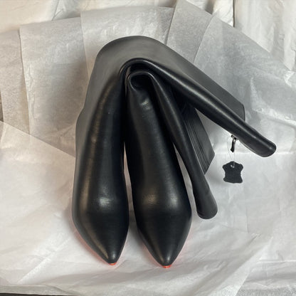 Ods Luxury Designer Sexy Pointed Toe Pole Knee High Brown Black Leather Red Sole Botas Mujer Boots For Women 8 10cm Big 41434546