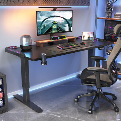 Mesa de Trabalho com Altura Ajustável, Elétrica, para Sentar e Ficar em Pé, Mesa para Computador com Motor Moderno, para Jogos, Mesa para Escritório Doméstico