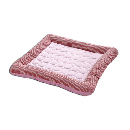 Cama Refrescante para Cães Gatos Filhotes Tapete Gelado Cobertor para Animais de Estimação de Seda Gelada Macio para Dormir no Verão Rosa Azul Respirável