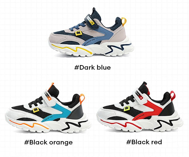 Kids Sports Shoes Boys Sneakers Trendy Non-Slip Running Walking Shoes For School Children Lightweight Casual Tennis Footwear