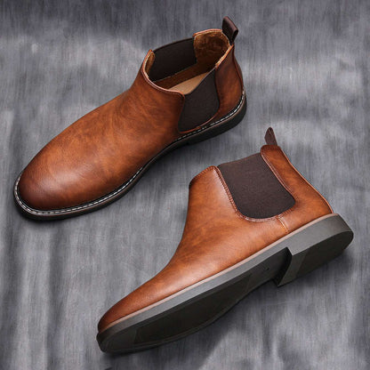 40~46 Botas Masculinas Chelsea Boots Marca Retrô Confortável Moda Masculina