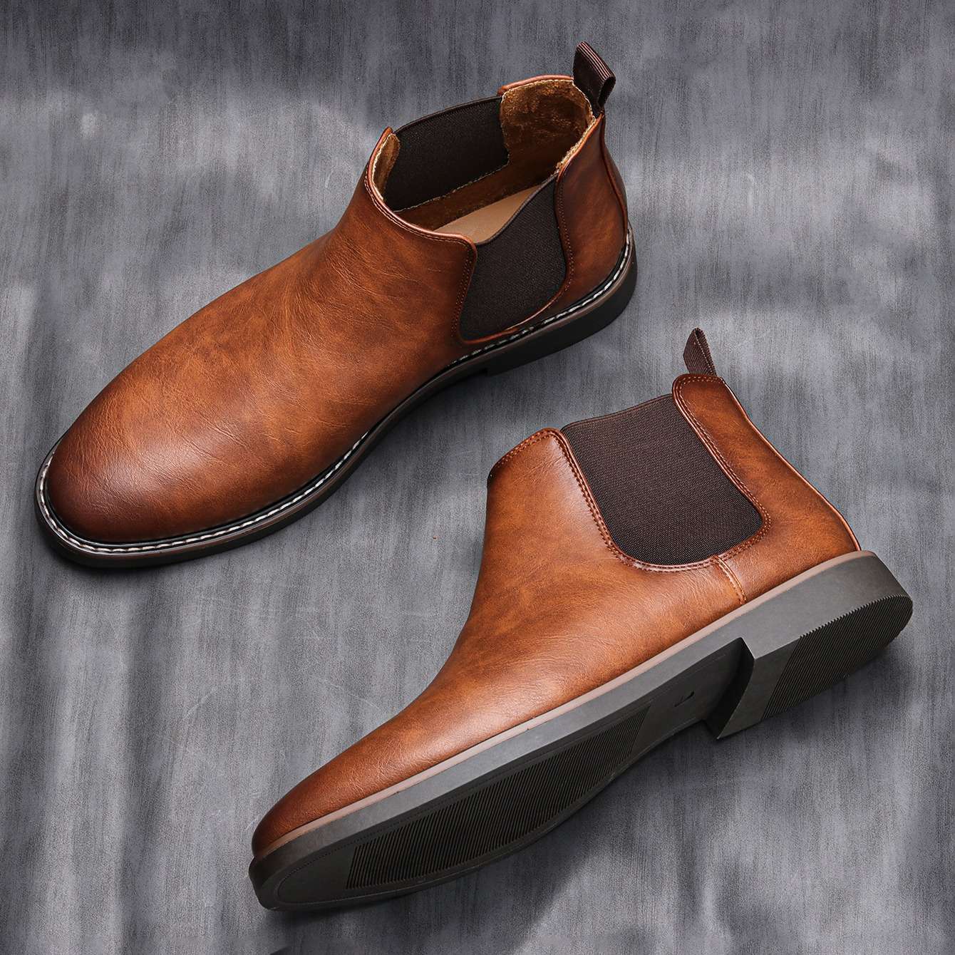 40~46 Botas Masculinas Chelsea Boots Marca Retrô Confortável Moda Masculina