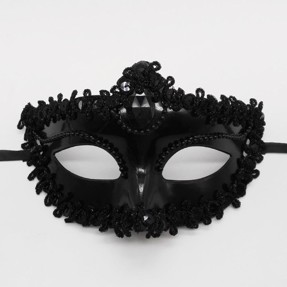 Halloween Mask Masquerade Princess Half Face Lace Plus Flower Children Adult Eye Mask Female Party Performance Props