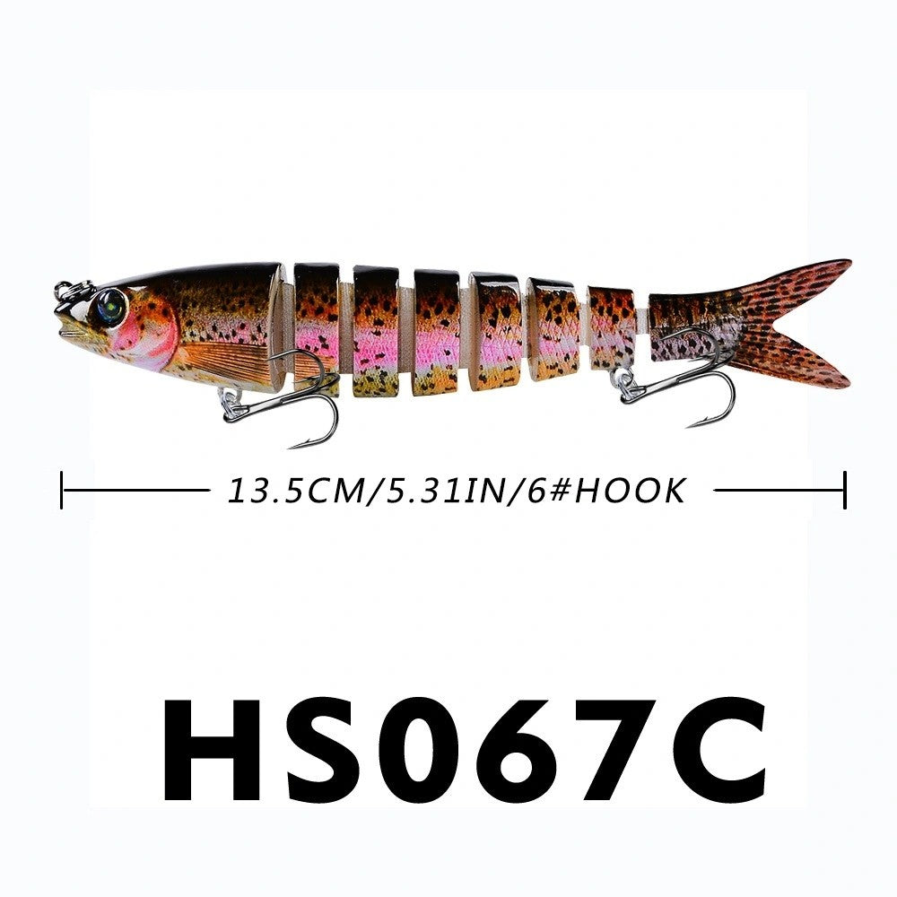 Isca Artificial de Pesca Kit de Iscas Artificiais 13,5cm/19g para Tucunaré e outros peixes Sinking Swimbait Crankbaits Pesca Esportiva
