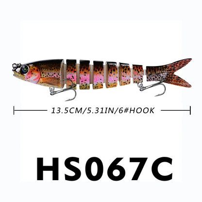 Isca Artificial de Pesca Kit de Iscas Artificiais 13,5cm/19g para Tucunaré e outros peixes Sinking Swimbait Crankbaits Pesca Esportiva