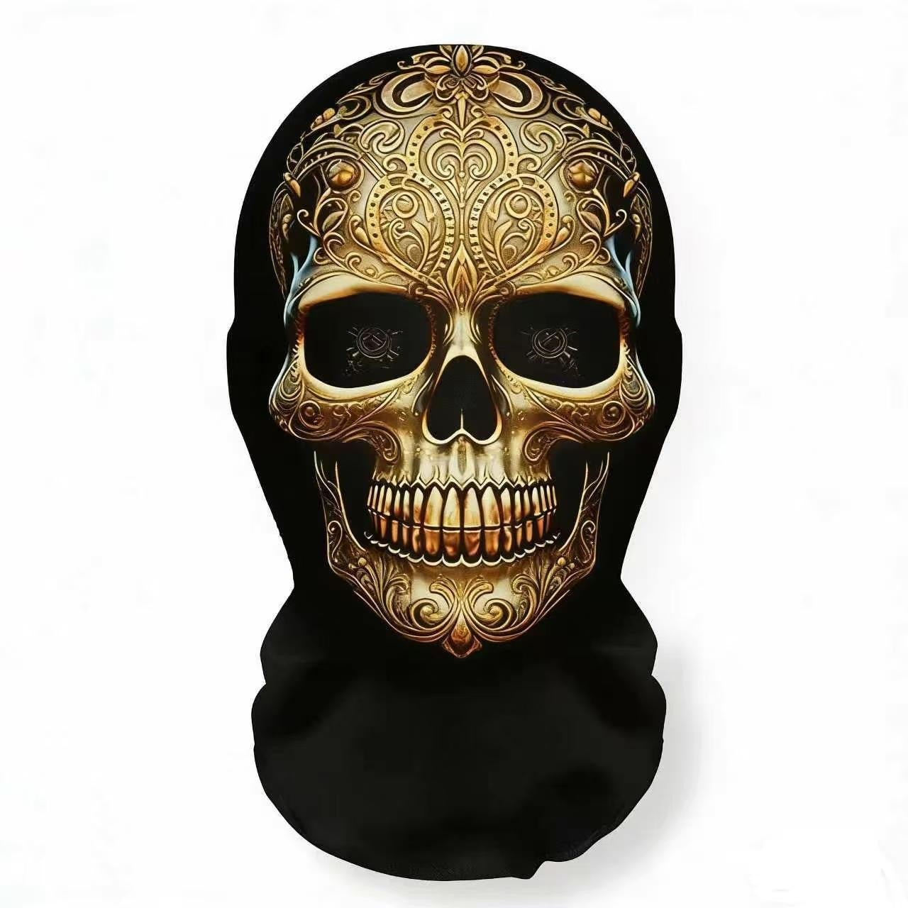 1-Piece 3D Horror Skull Breathable Sun-Proof Headgear Mask, Washable, Prank & Gag Mask