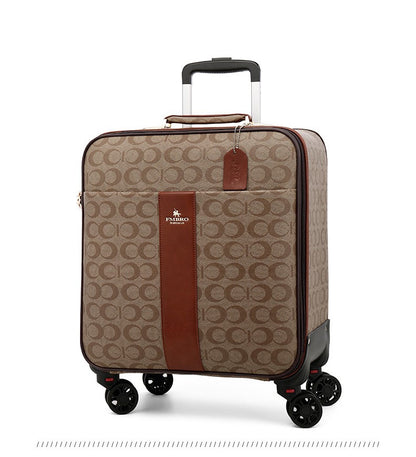 Luxury pu leather trolley luggage sets with handbag fashion rolling suitcase popular trolley luggage travel bag carry-ons