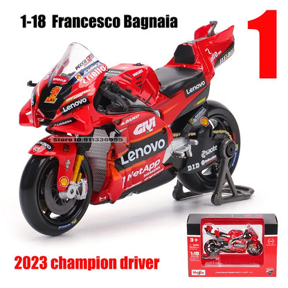 Maisto 1:18 2023 GASGAS Tech3 37#Augusto Fernandez 44#Pol Espargaro Moto GP modelo de motocicleta de liga leve para coleção de brinquedos de presente