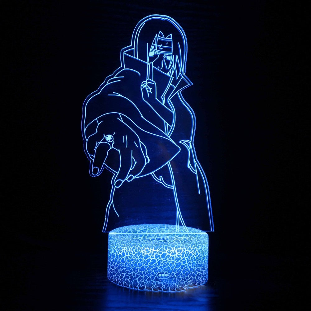 Anime Naruto Uzumaki LED Night Light Toys Akatsuki Kakashi Hatake Kid Bedroom Nightlight Itachi Uchiha 3D 7/16 colors Lamp Decor