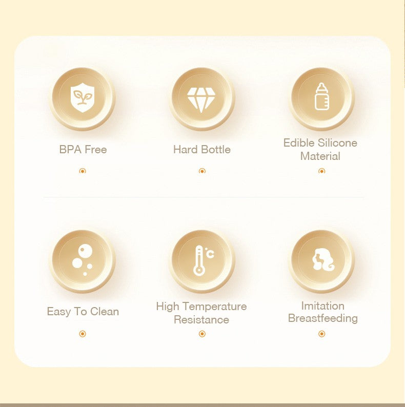 MAMIJOY 160/240ML PPSU Baby Bottle Double Handle Infant Drop-proof Baby Wide-caliber Milk Bottle Newborn Feeding Bottle BPA Free