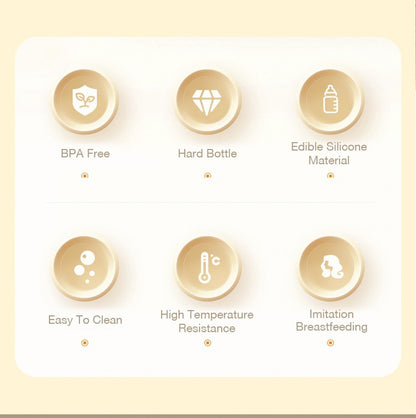 MAMIJOY 160/240ML PPSU Baby Bottle Double Handle Infant Drop-proof Baby Wide-caliber Milk Bottle Newborn Feeding Bottle BPA Free