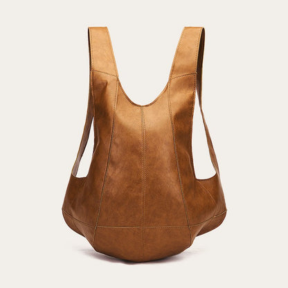 Fashionable retro and unique Beetle backpack, made of Crazy Horse plant tanned soft PU leather, suitable for both men and women