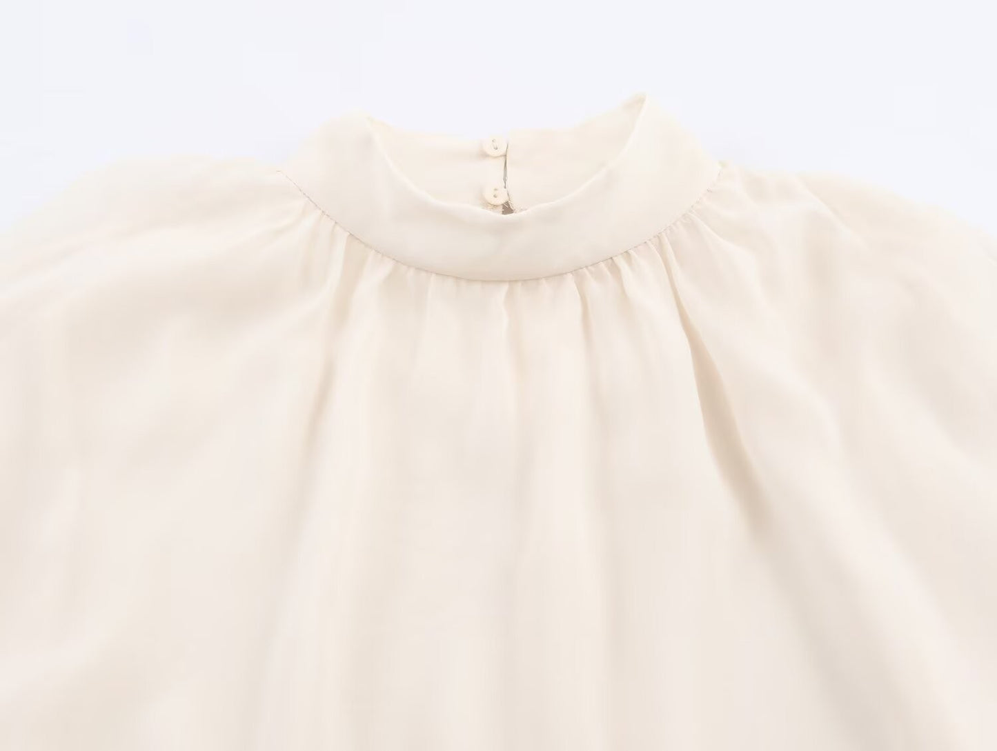 Elegant Women's Tierred Ruffles Blouse Chic Long Sleeve Loose Crop Shirt 2026 Spring New Chic Half High Collar Woman Solid Top