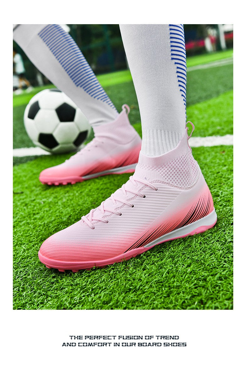 Men Fast Soccer Shoes Professional TF/FG Indoor Futsal Football Field Boot Unisex Society Cleats Long Spikes Sneaker Comfortable