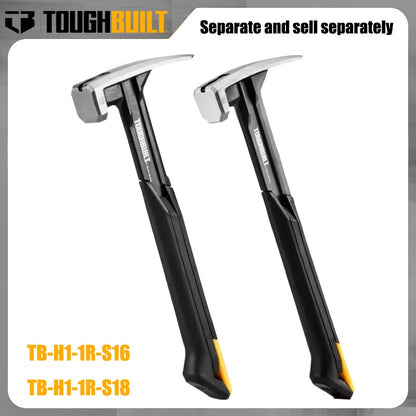 TOUGHBUILT TB-H1-1R-S16 TB-H1-1R-S18 Martelo de Garra de Aço Magnético de Face Lisa Polida 16 OZ/18 OZ Vendido Separadamente Ferramenta Manual
